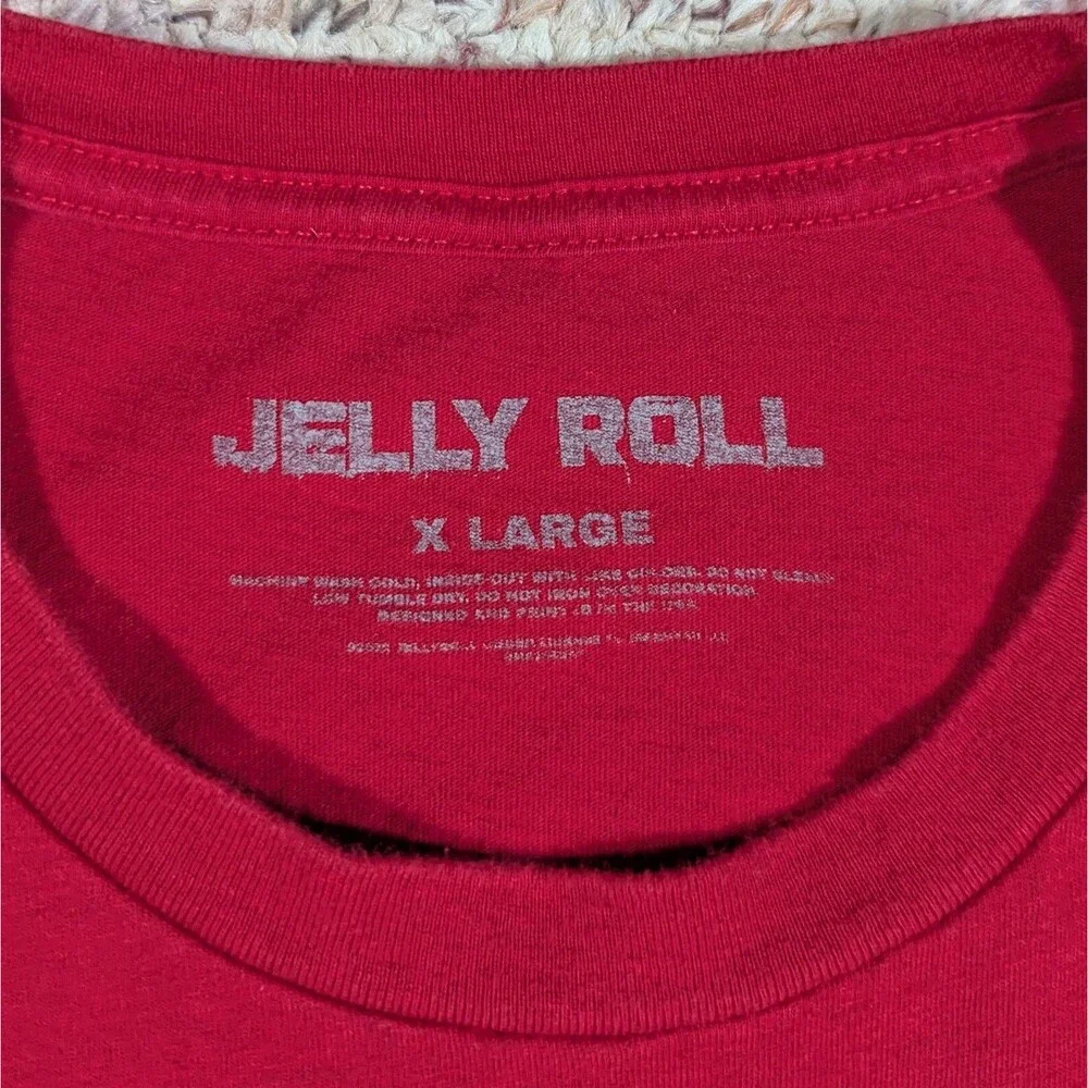 Jelly Roll T-Shirt Mens XL Ain’t No Saving Red Praying Hands Tattoo Music Tee
